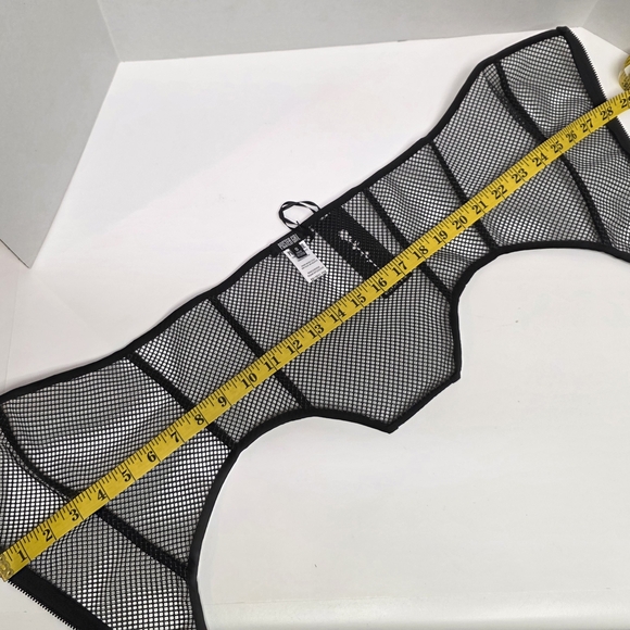 Dollskill Poster Grl How Do I Mesh Corset Top Black Sheer Size Small Bustier - Picture 7 of 8